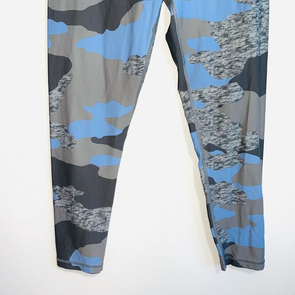 Aerie Gray & Blue Camo Print Mid-rise Drawstring 7/8 Leggings Medium Women’s - Picture 5 of 12